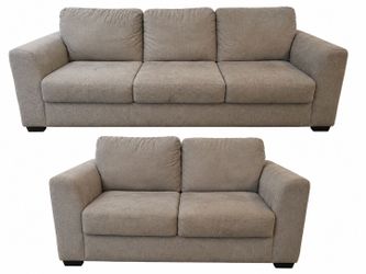 Matching Gray Sofa & Loveseat Set – $350 OBO