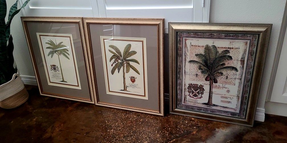 Palm Tree 3-piece Artwork Set