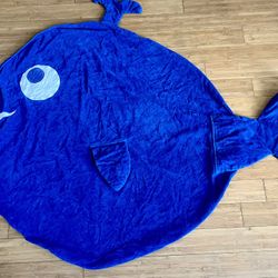 Pottery Barn Kids Blue Whale Towel