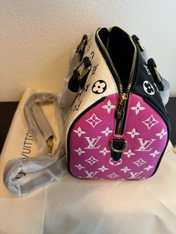 Louis Vuitton Spring Escape Bandouliere Speedy 20 Pink Black White New