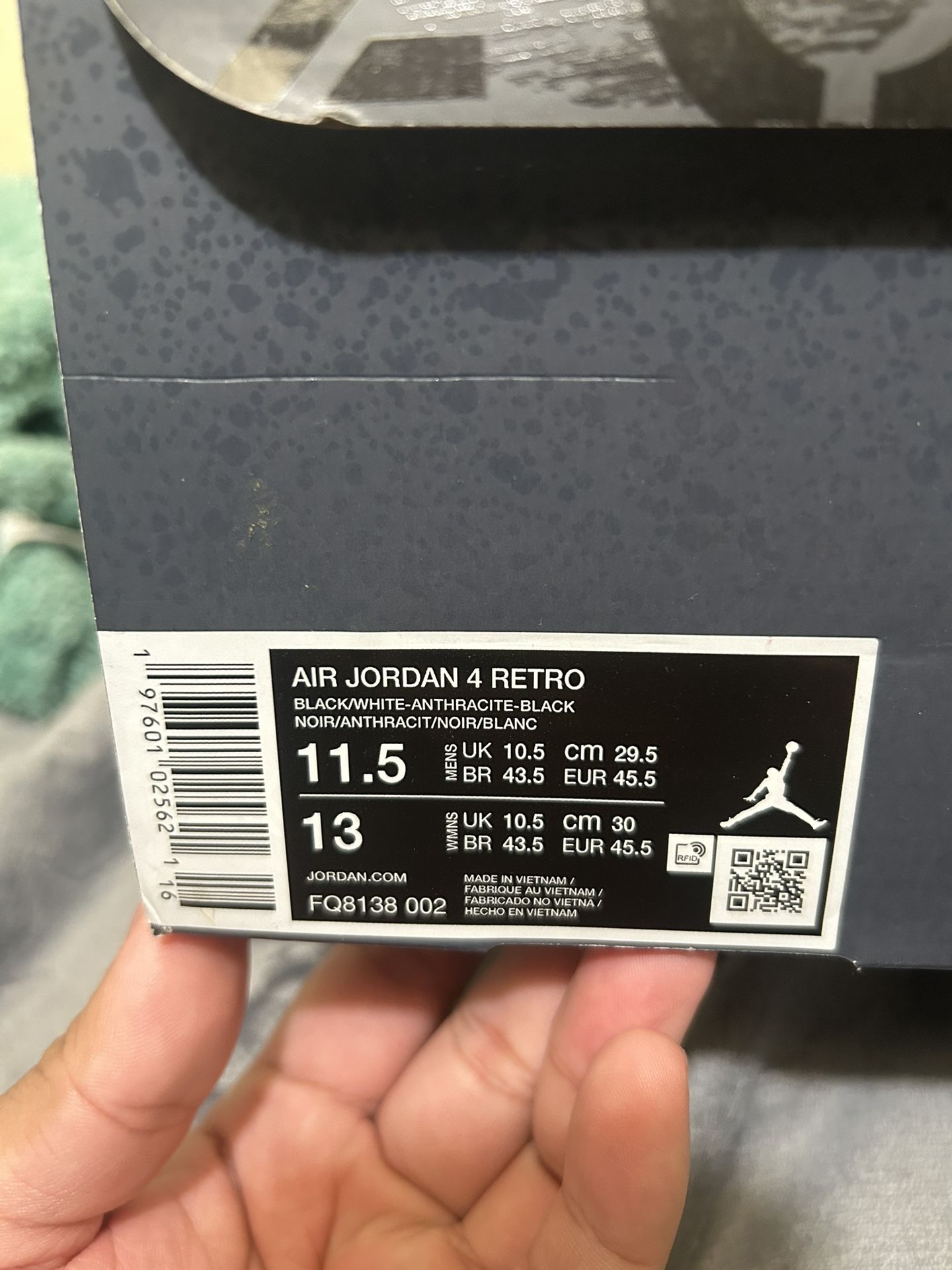 Jordan 4 FEARS (2024) New Never Used Men’s 11.5