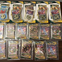 Evloving Skies Booster packs And Checklane Blisters lot of 16