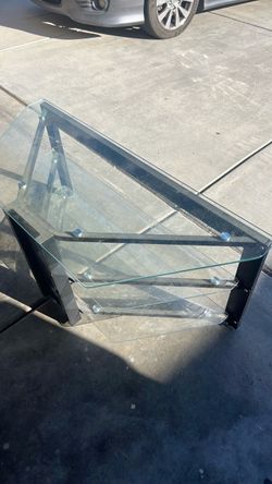 Glass coffee table