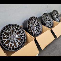 20" FUEL rims Gunmetal/Grey Black Lip 20x9