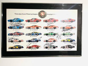 Signed NASCAR Winston Cup 20th Anniversary Framed Print