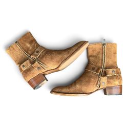 FW14 Saint Laurent Paris Suede Wyatt Boots