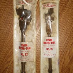 Vintage Irwin Micro-Dial Expansive Wood Bits 