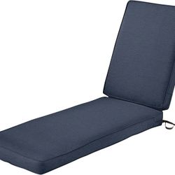 NEW FadeSafe Water-Resistant Patio Chaise Lounge Cushion and Cover Set, Outdoor Seat Cushions