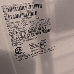 Upright Kenmore Freezer Full Size
