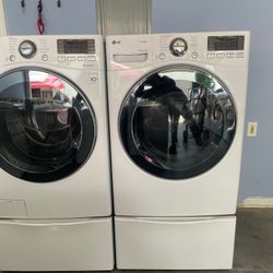 LG Washer And Dryer With Pedestal 