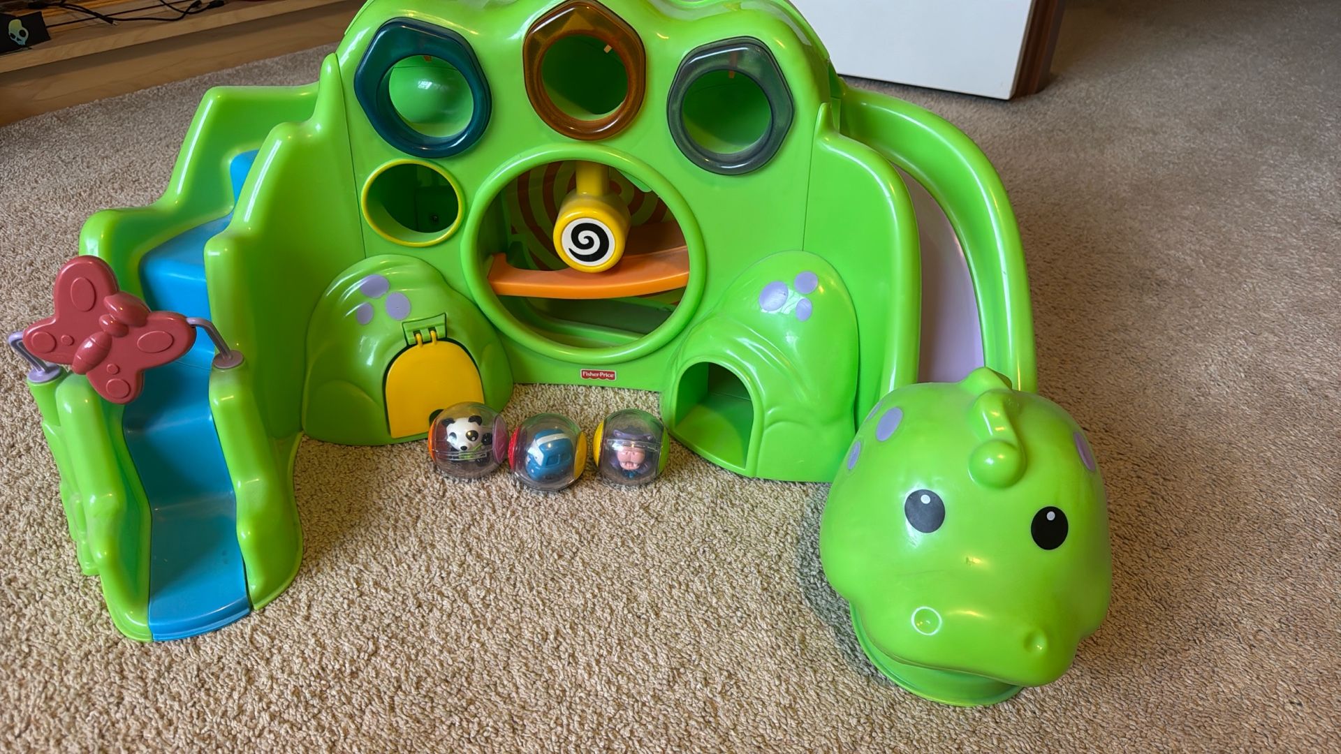 Fisher Price Roll-A-Rounds Drop N Roar Dinosaur 3 Balls Included