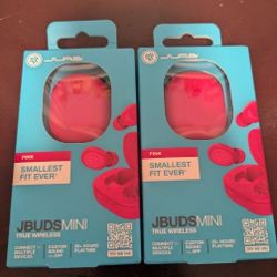 JLab JBuds Mini True Wireless Bluetooth Earbuds pink