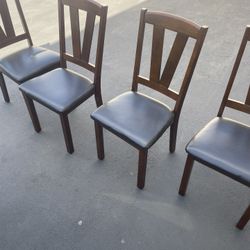 Dining Table W/ Extension And 4 Chairs