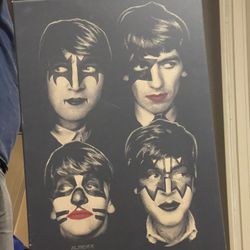 limited edition Beatles/Kiss art