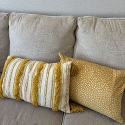 Yellow Patterned Pillows!