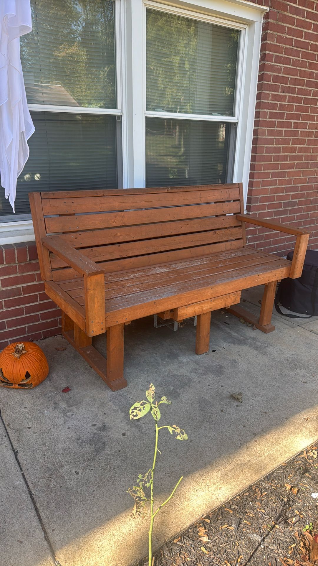 Wooden Deck Bench 