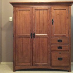 Solid Wood  Desk /Armoire From Star Furniture 