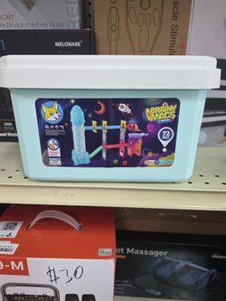 BRAINY MAGS, 72 Piece Magnetic Marble Run Set 