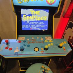 Arcade 1Up The Simpsons 30th Edition Arcade with Stool and Tin 