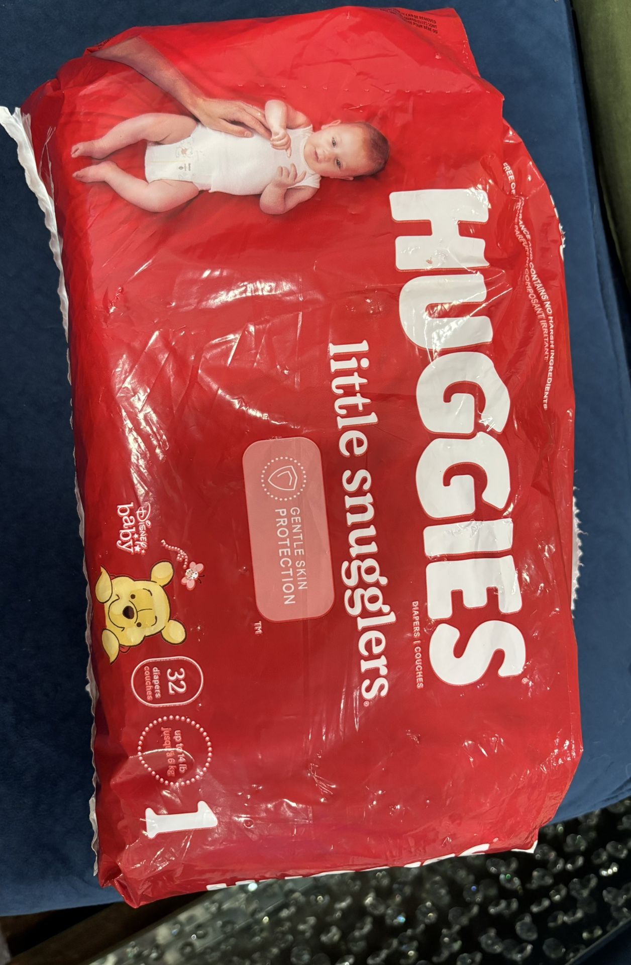 42 diapers size 1 Huggies & pamper swaddlers