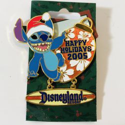 Disney DLR Holiday Ornament Collection Stitch Pin.