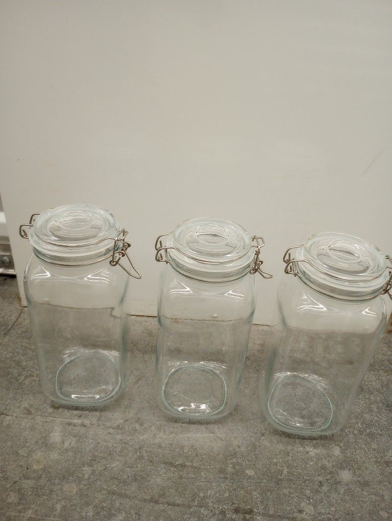 Glass Storage Airtight Silicone Seal Set Of 3