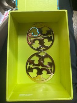 Large Gold-Tone Cutout Hoop Earrings