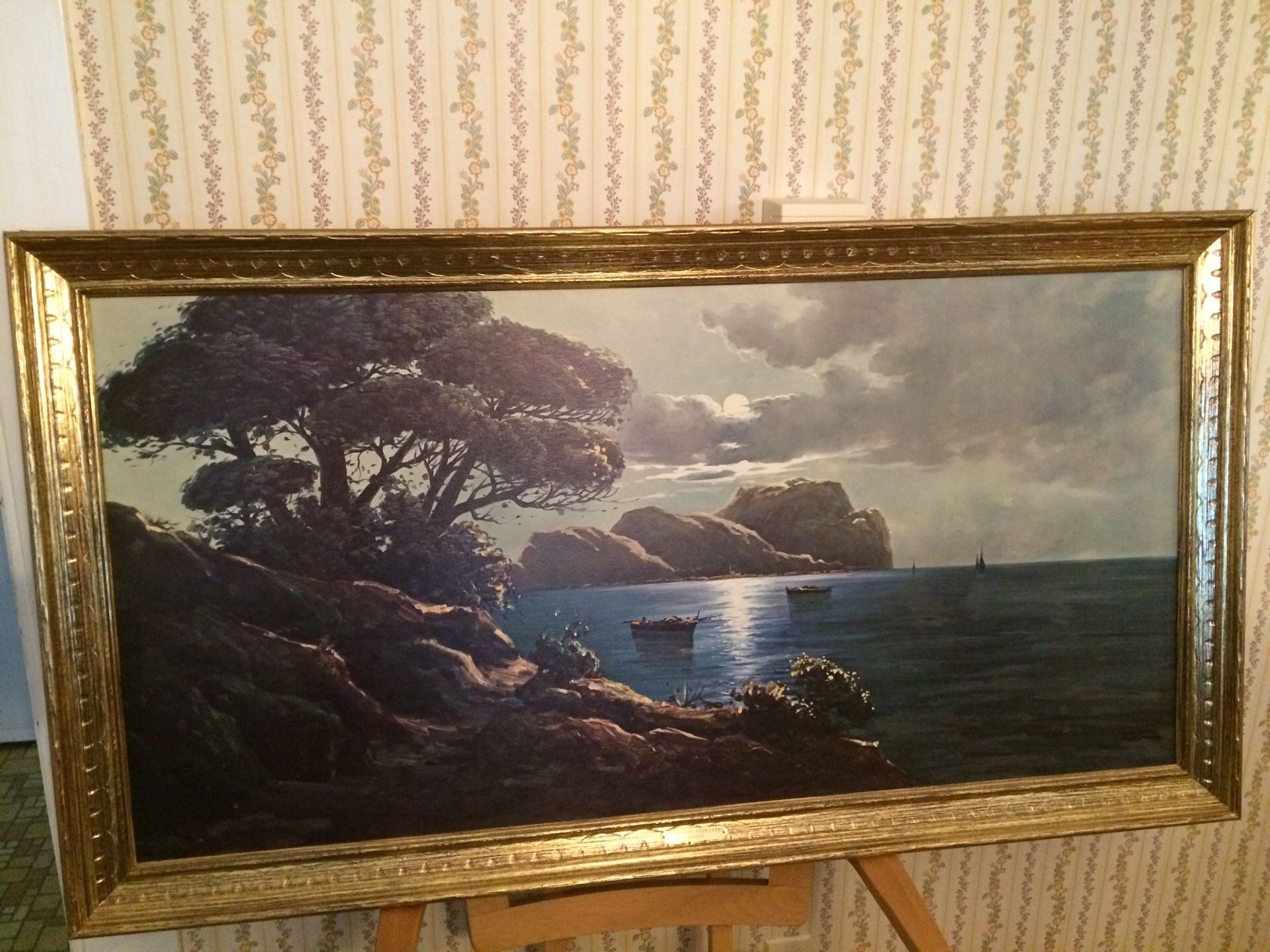 Moonlight over Capri oil painting by Carlo Casati
