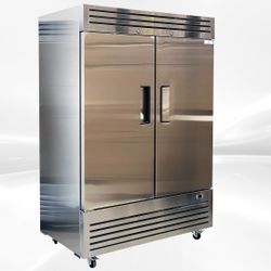 NSF Reach In Two Door Refrigerator SS interior AKR-13781