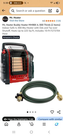 Two (2)Portable Buddy Heater