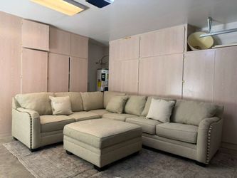 Large beige sectional- free delivery