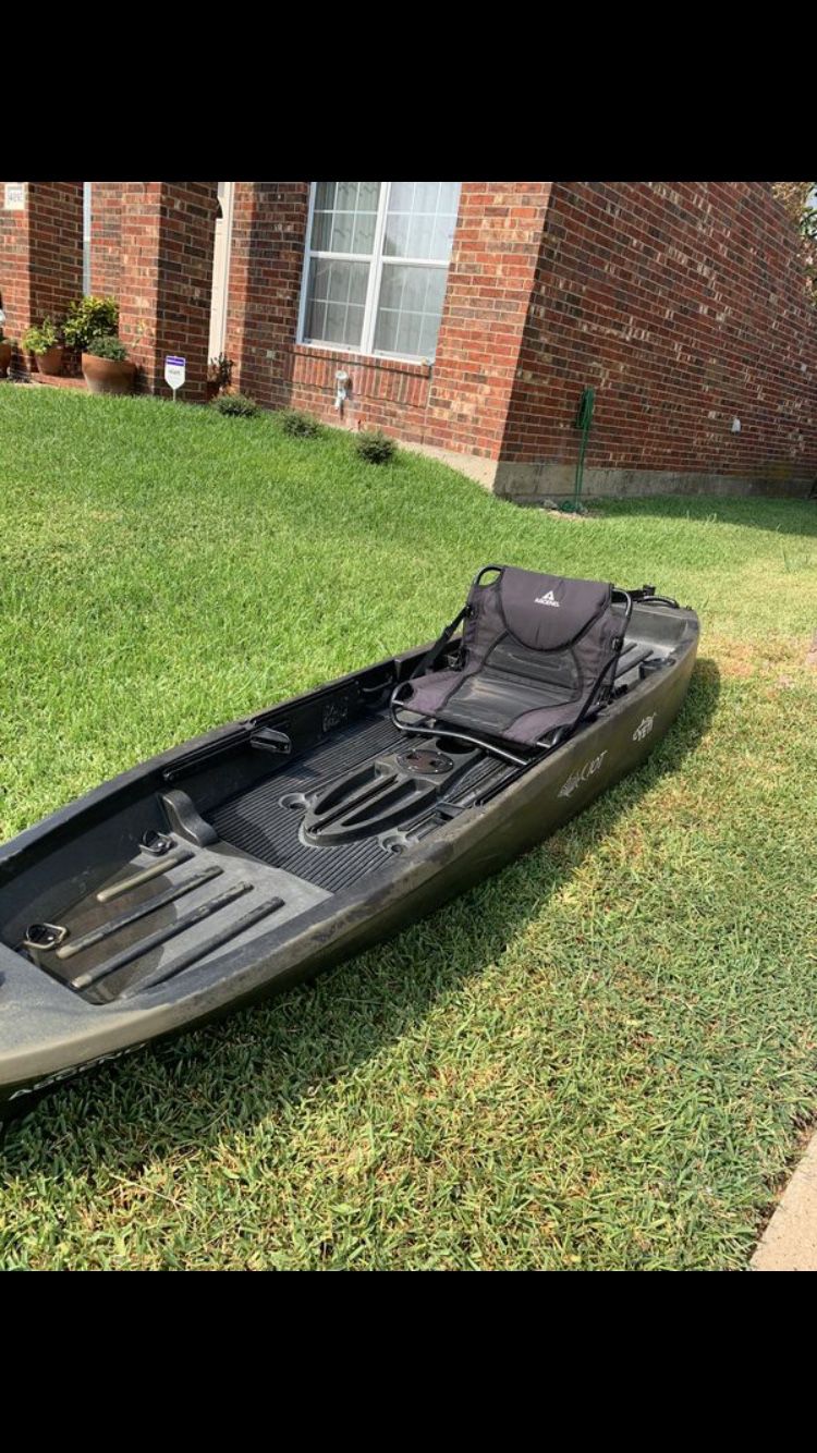 Ascend Stand Up fishing kayak with anchor setup