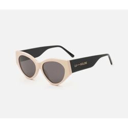 Lu Goldie Milou Women's Almond / Black Sunglasses - UV400 - Handmade in China