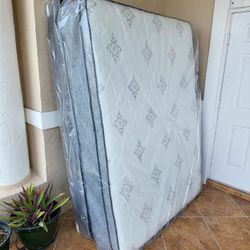 NEW QUEEN PILLOW TOP MATTRESS AND BOX SPRING -- Also Available In All Sizes.