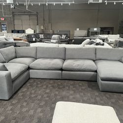 Grey New Down Cloud Feather Sectional