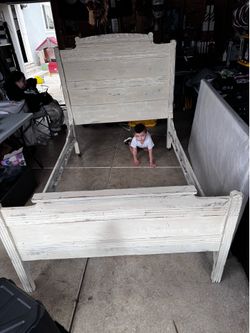 Vintage queen bed frame