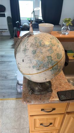 Vintage-Style Decorative World Globe