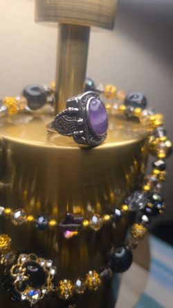 Amethyst poison ring