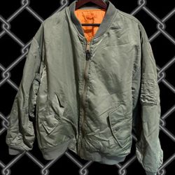 Men's Green and Khaki Jacket