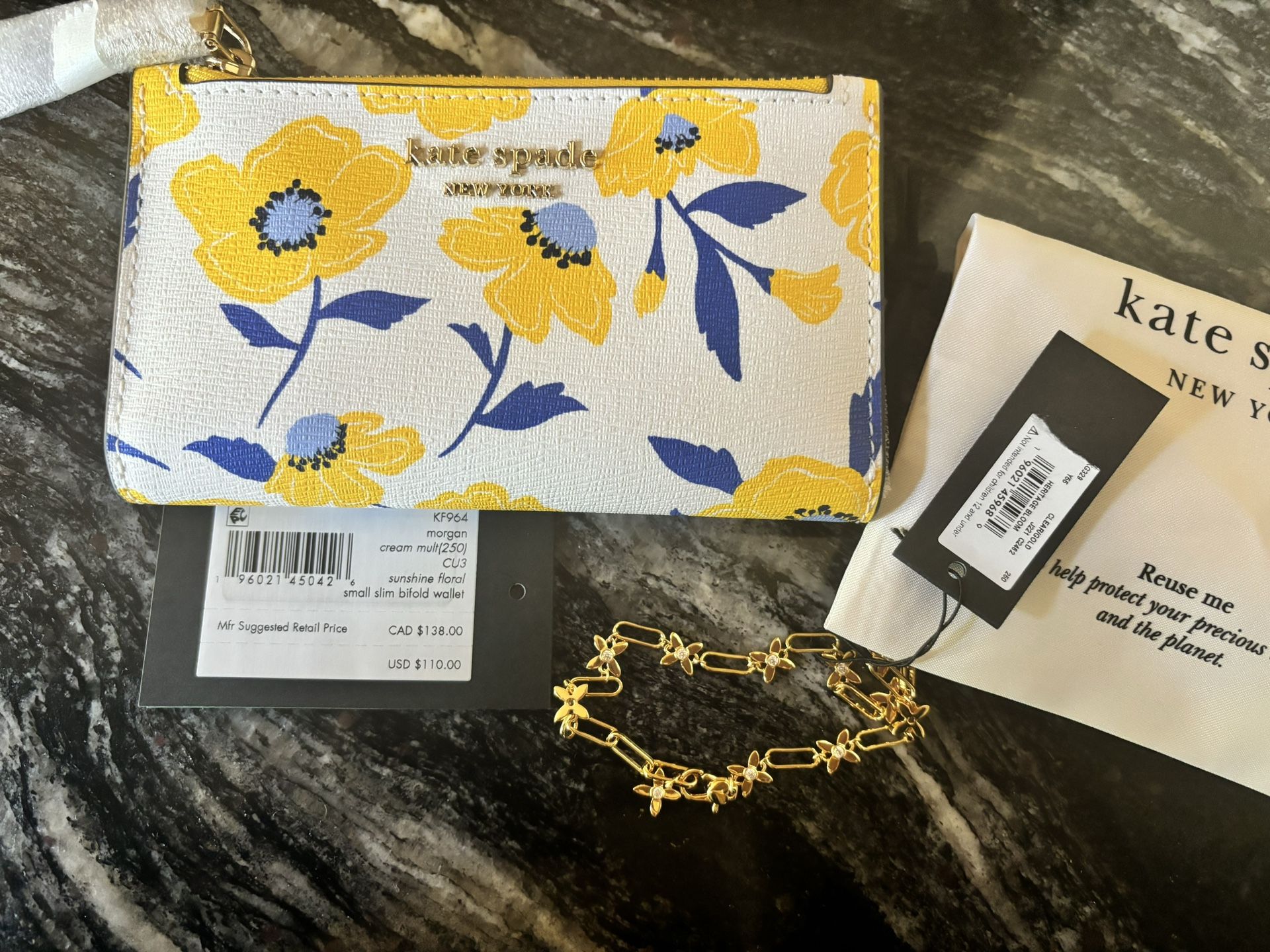 Kate Spade New with Tags Wallet And Bracelet