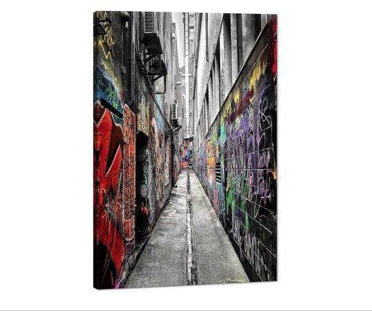 Abstract Graffiti Canvas Wall Art Banksy Wall Art 24X36 IN
