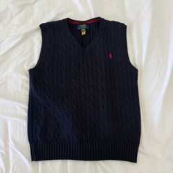 Polo Ralph Lauren navy color knit vest M size