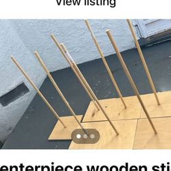 8 Centerpiece wooden sticks