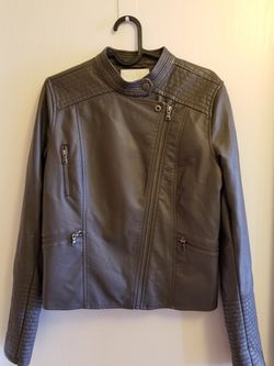 Anthropologie Artificial leather WomensJacket Small