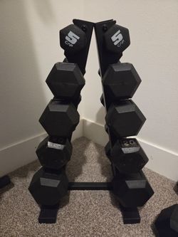 Dumbbell Set (5lb to 30lb) with Stand