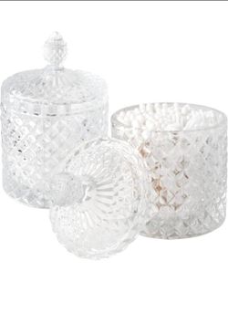 Set of 2 Glass Containers