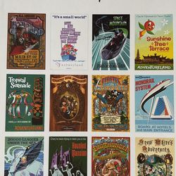 11 Walt Disney  Posters Authentic Attraction Disney 12x18 Walt Disney World