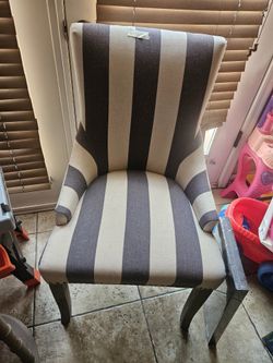 Striped Accent Chair