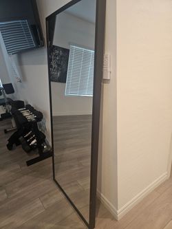 Large Black Full Length Floor Mirror