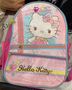 Hello Kitty Gems Backpack School Backpack Expanding If Needed RARE kawaii Pink